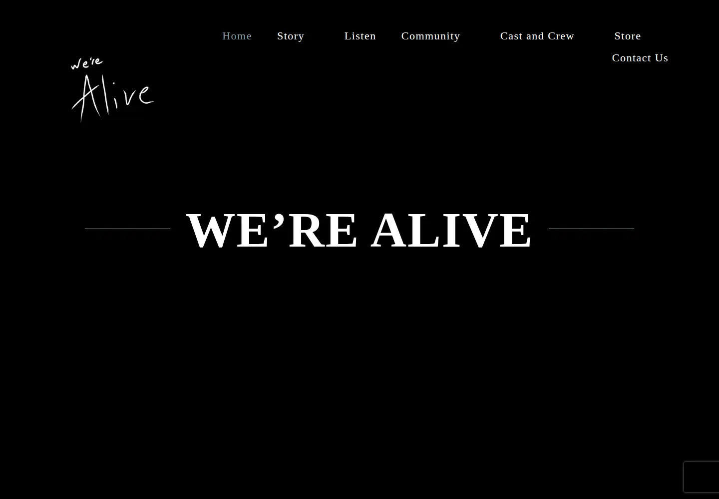 Screenshot of werealive.com