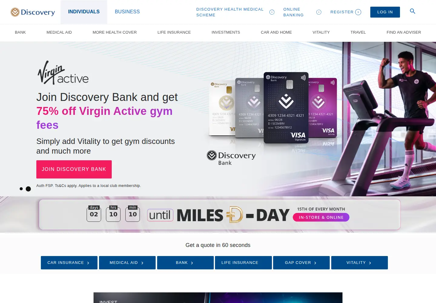 Screenshot of discovery.co.za