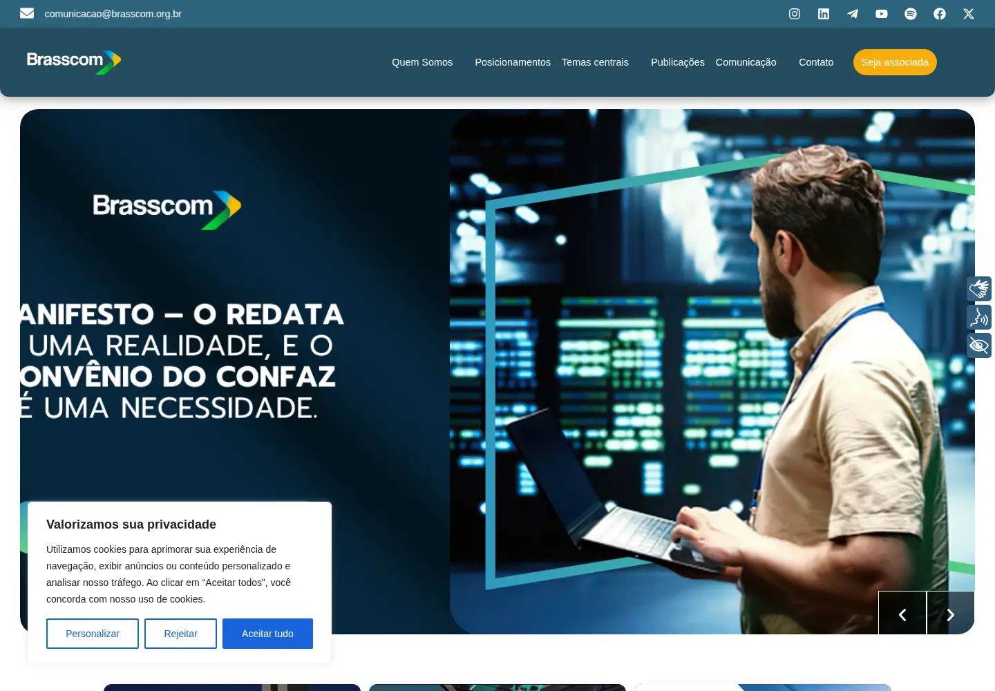 Screenshot of brasscom.org.br