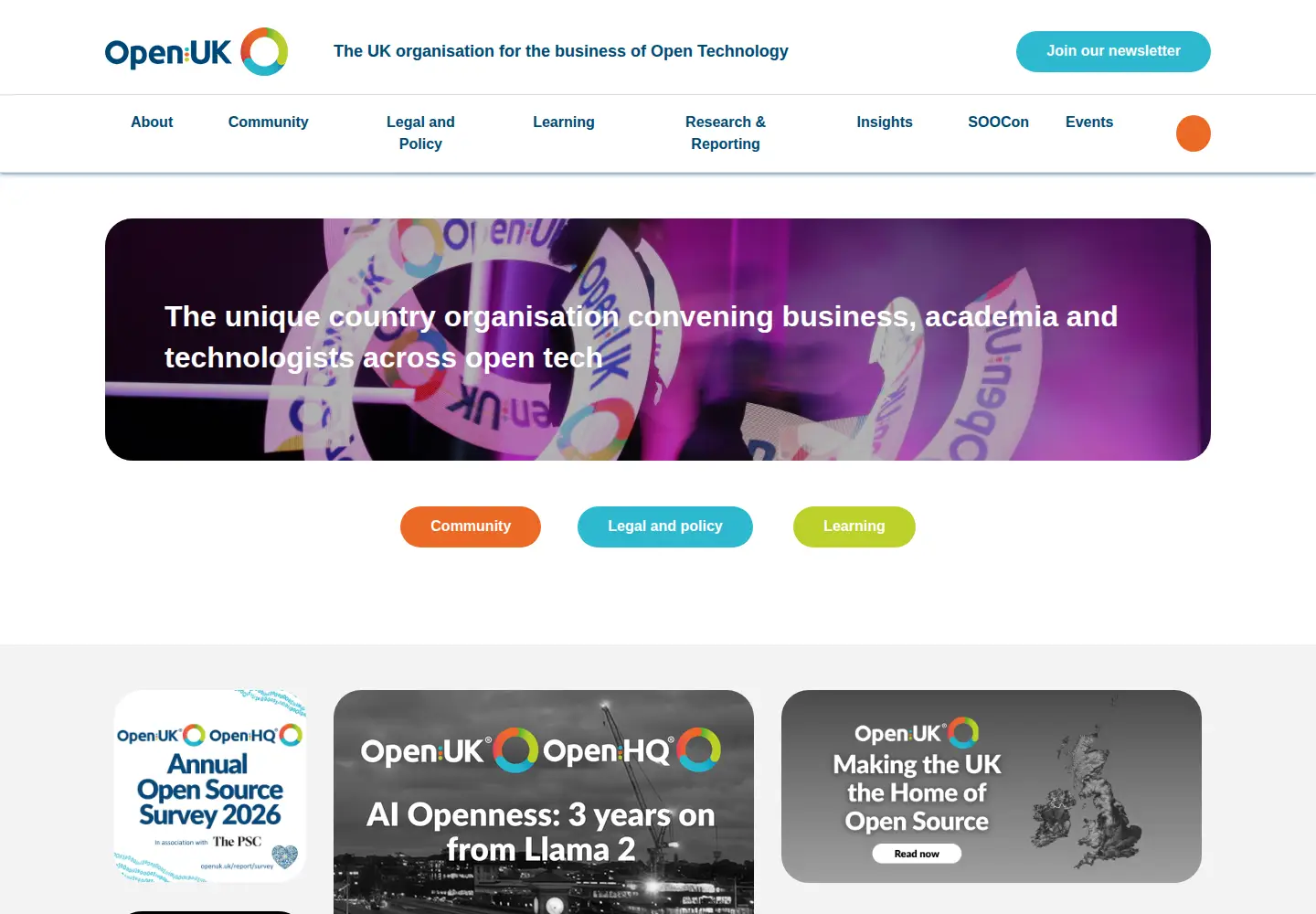 Screenshot of openuk.uk