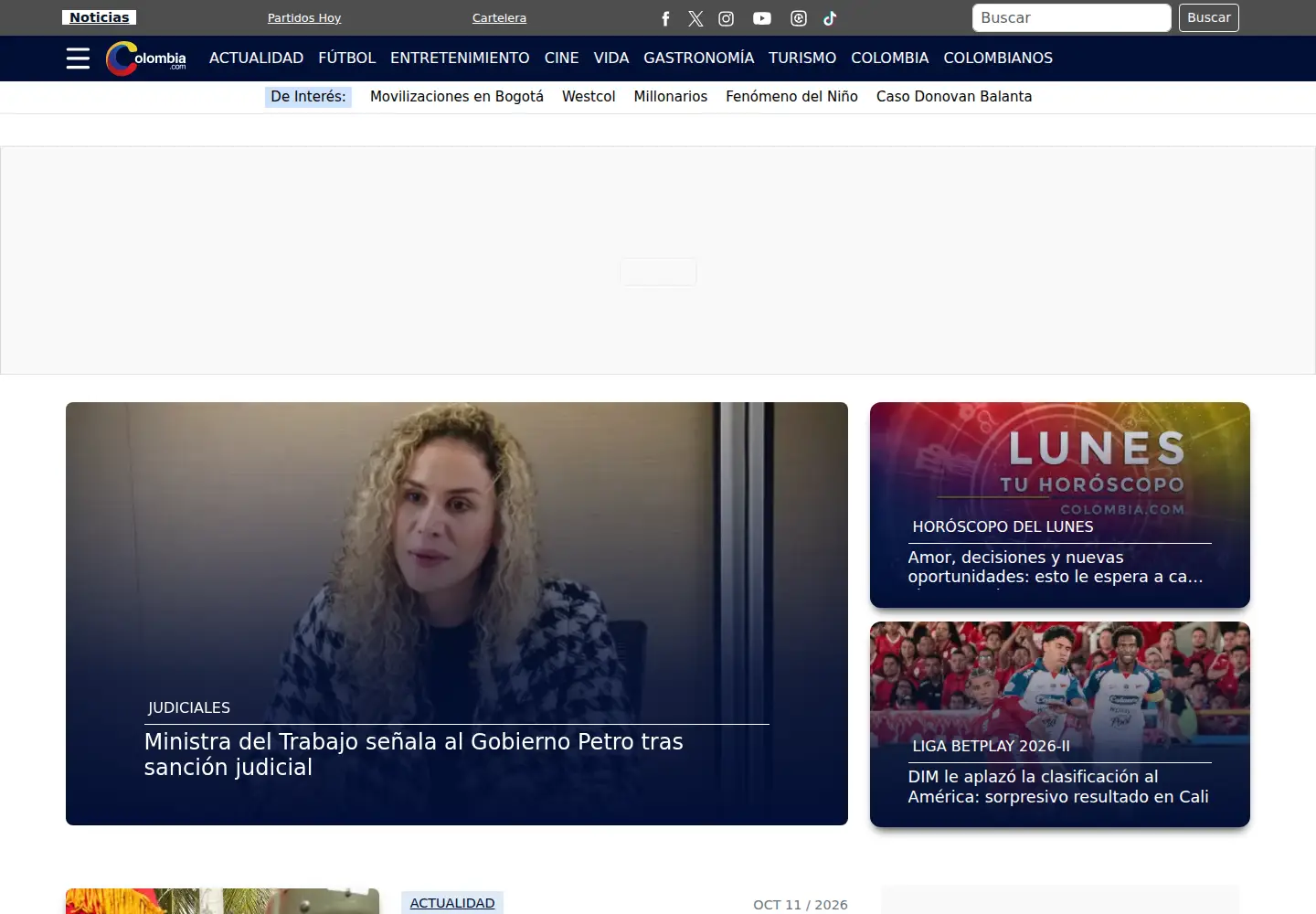Screenshot of colombia.com