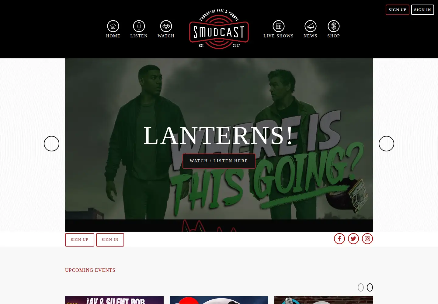 Screenshot of smodcast.com