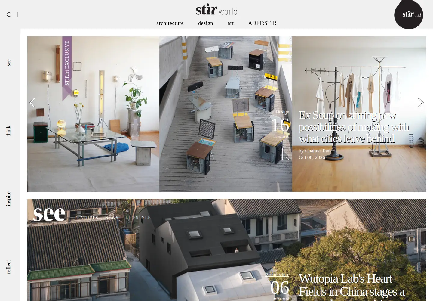 Captured homepage of stirworld.com in the current scan