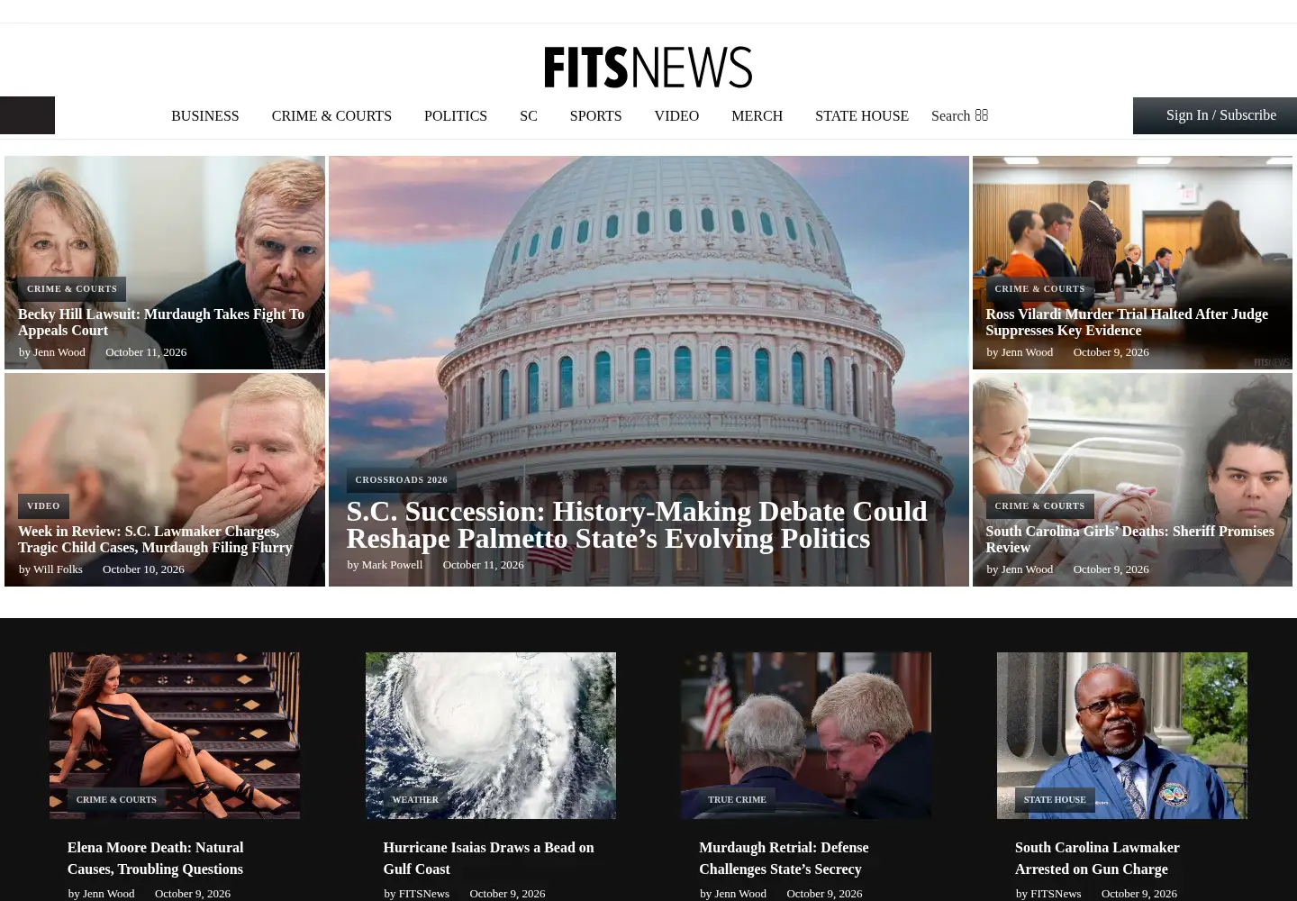 Captured homepage of fitsnews.com in the current scan