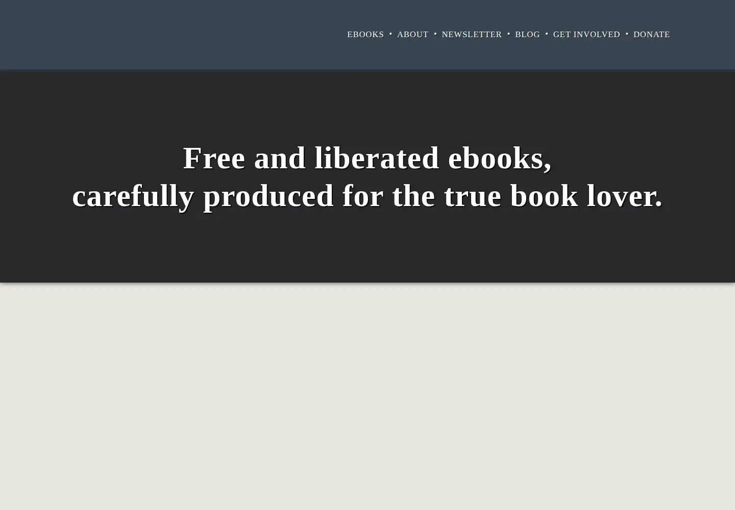 Screenshot of standardebooks.org