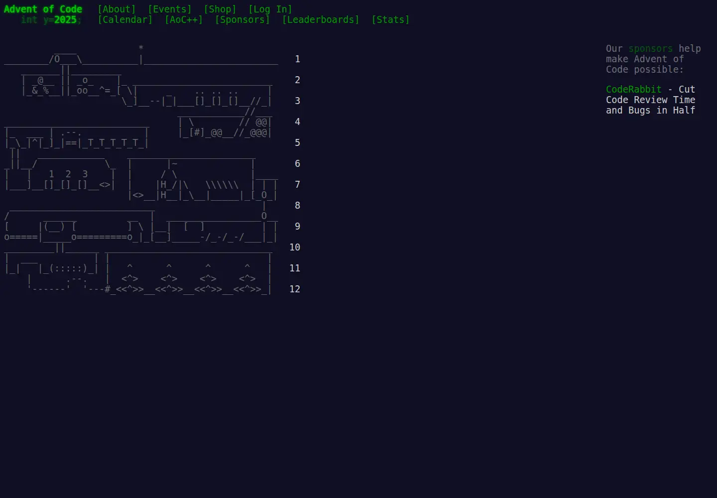 Screenshot of adventofcode.com