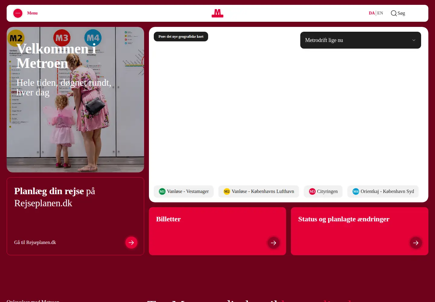 Screenshot of m.dk