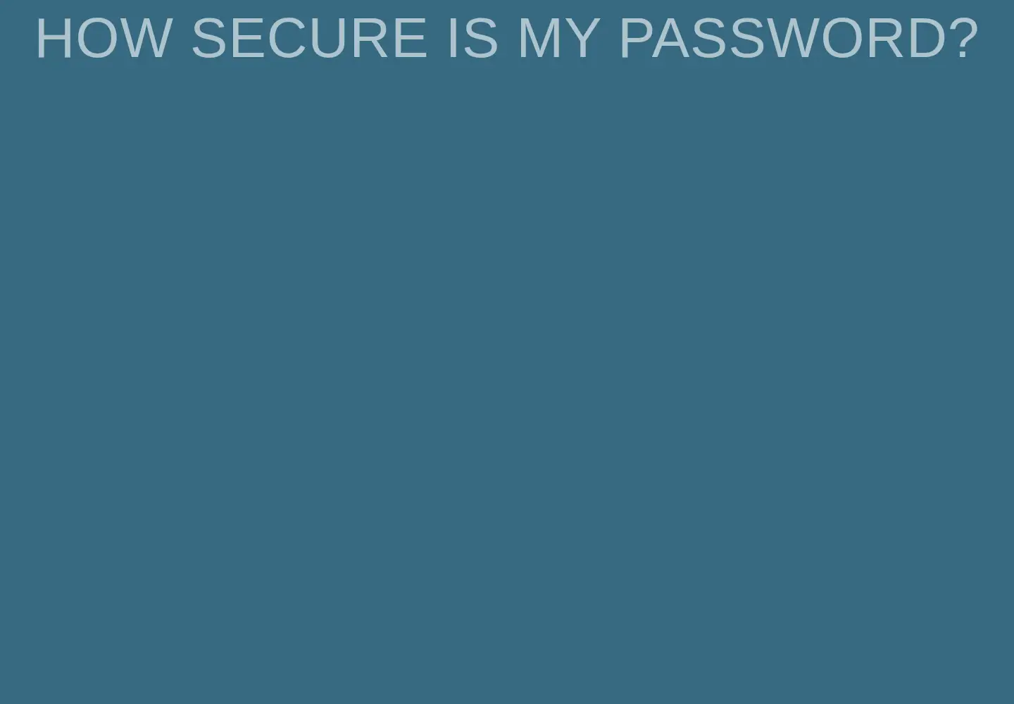 Captured homepage of howsecureismypassword.net in the current scan
