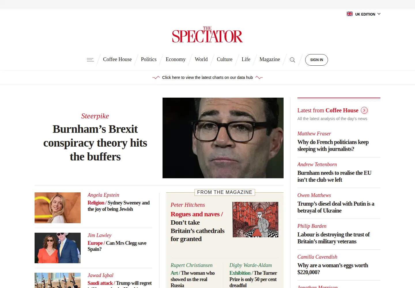 Screenshot of spectator.com