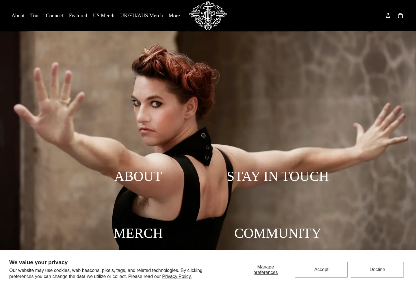 Screenshot of amandapalmer.net