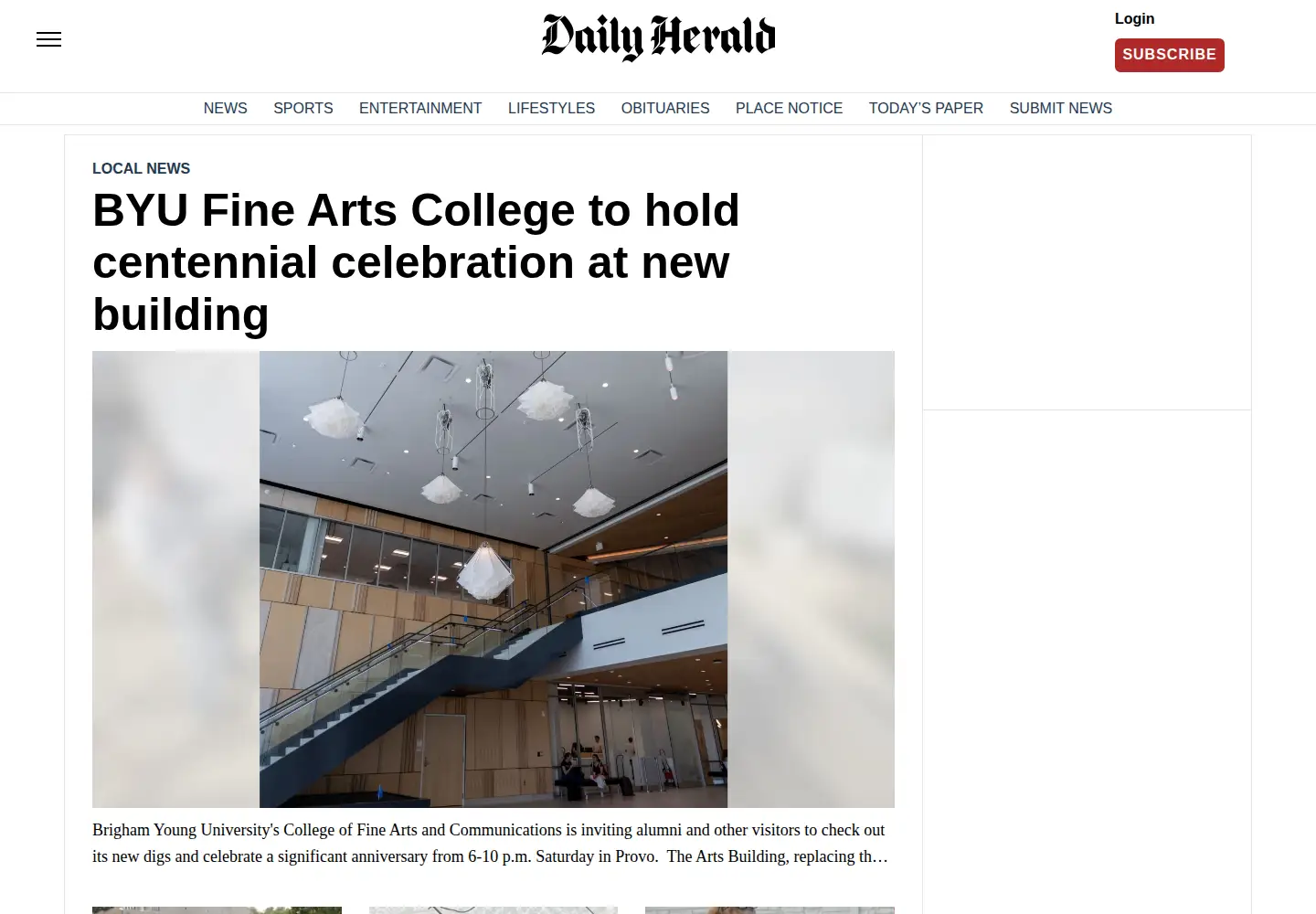Captured homepage of heraldextra.com in the current scan