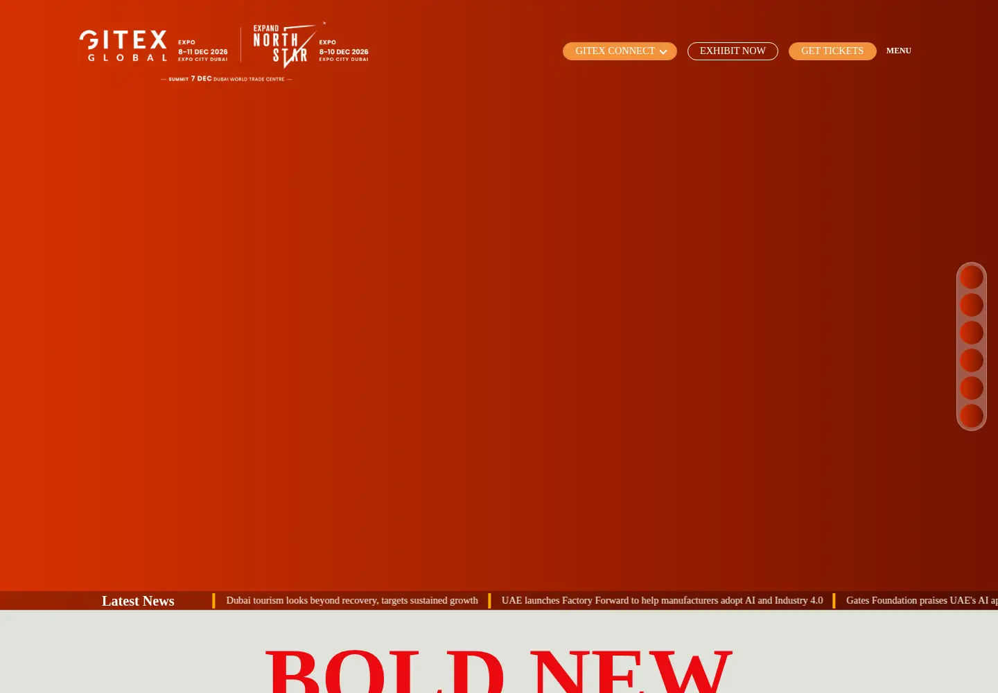 Captured homepage of gitex.com in the current scan