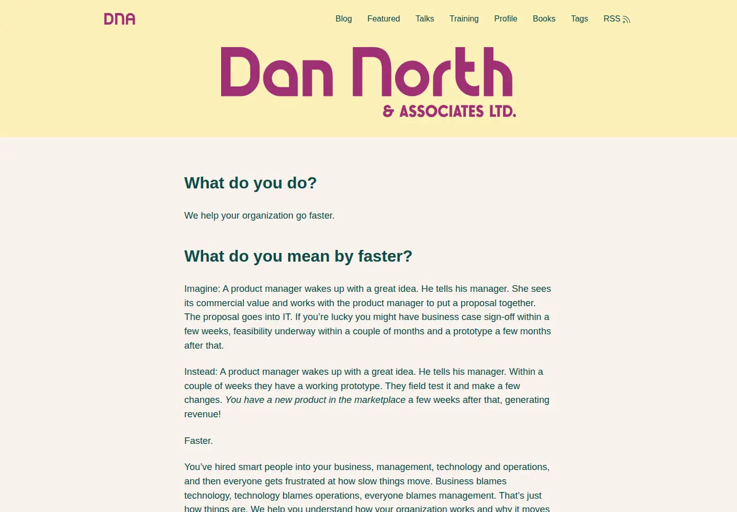 Captured homepage of dannorth.net in the current scan