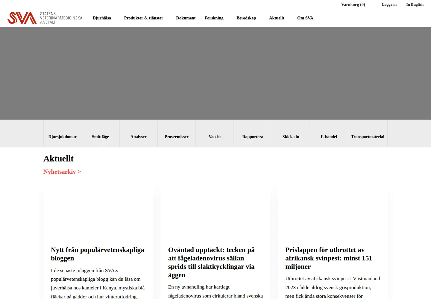 Screenshot of sva.se