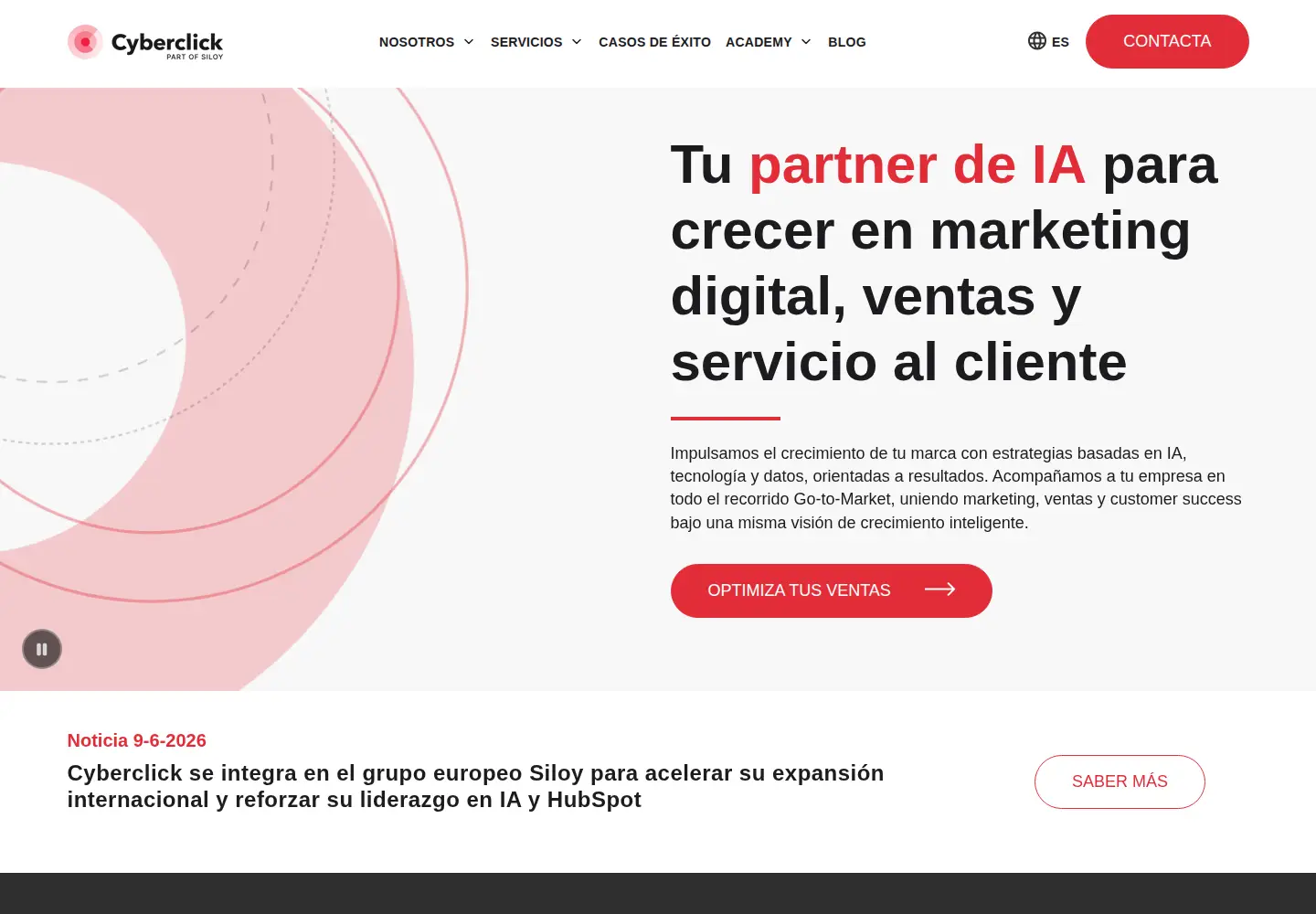 Screenshot of cyberclick.es