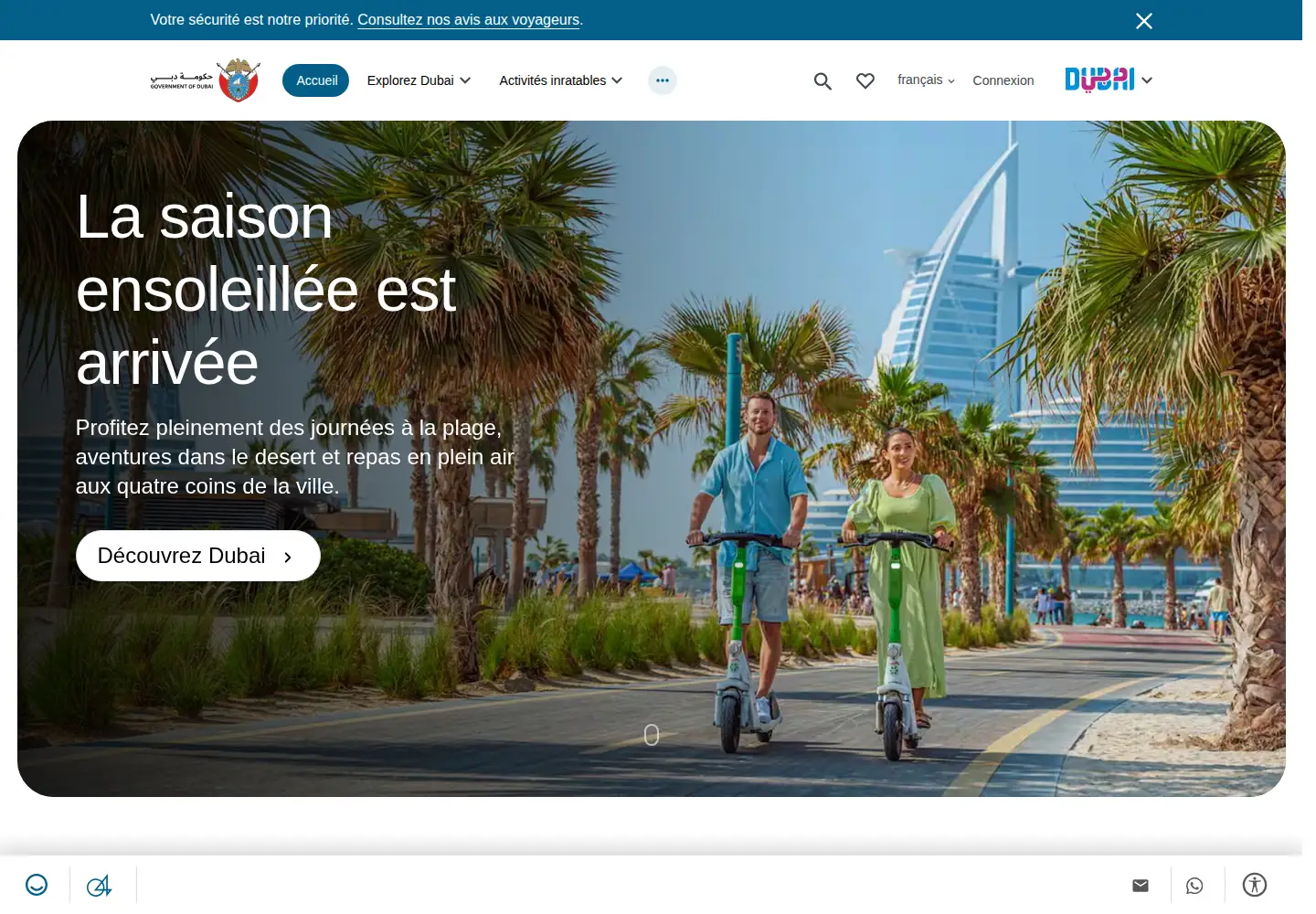 Captured homepage of visitdubai.com in the current scan