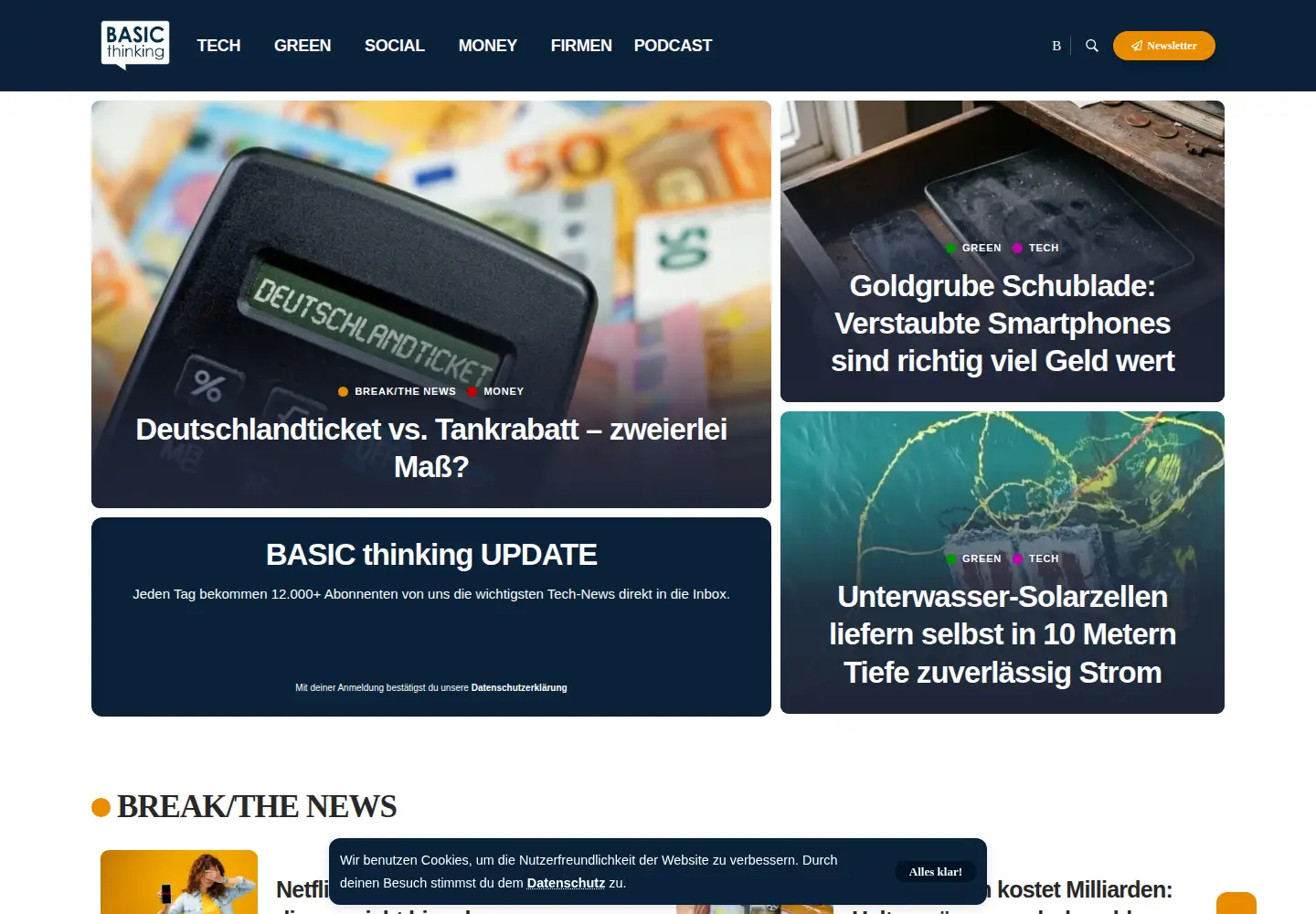 Screenshot of mobilegeeks.de