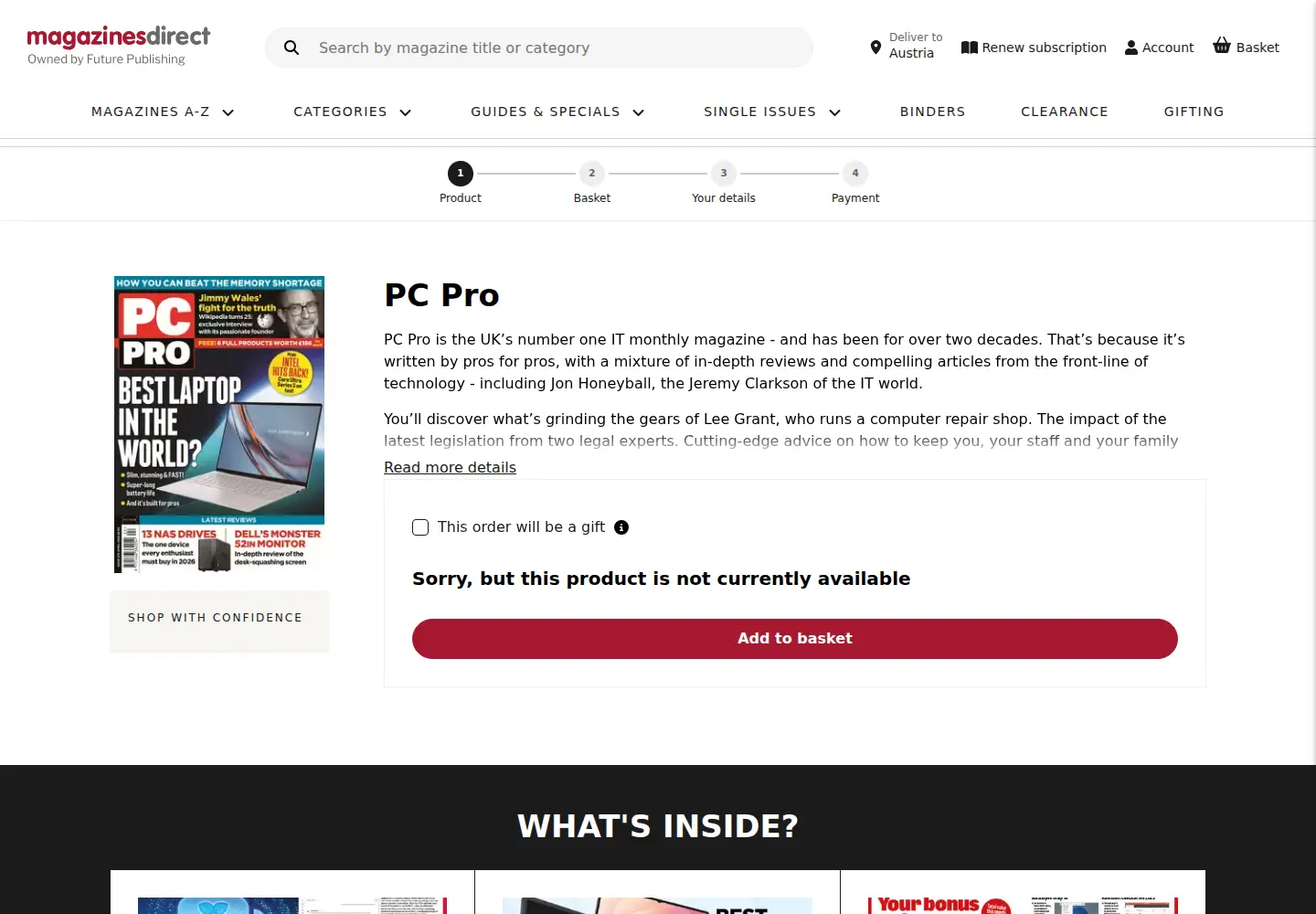 Screenshot of pcpro.co.uk