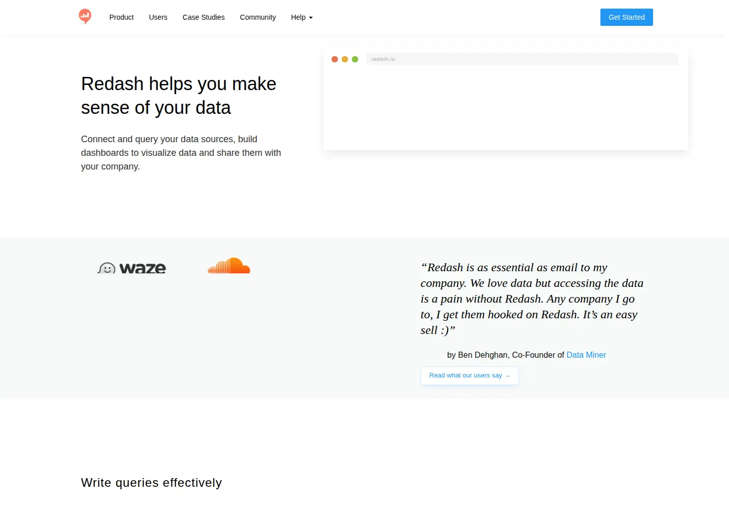 Screenshot of redash.io