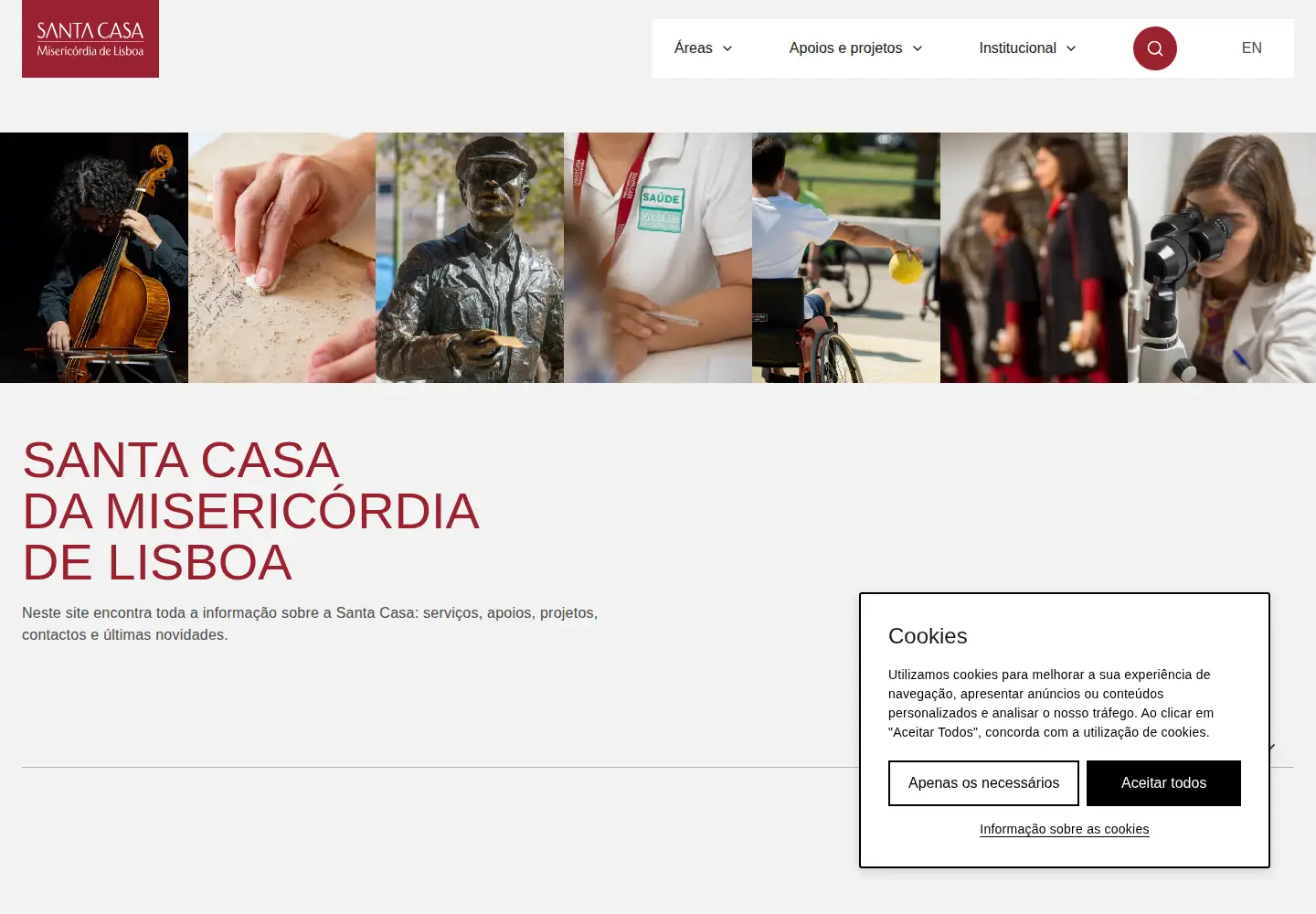 Captured homepage of scml.pt in the current scan