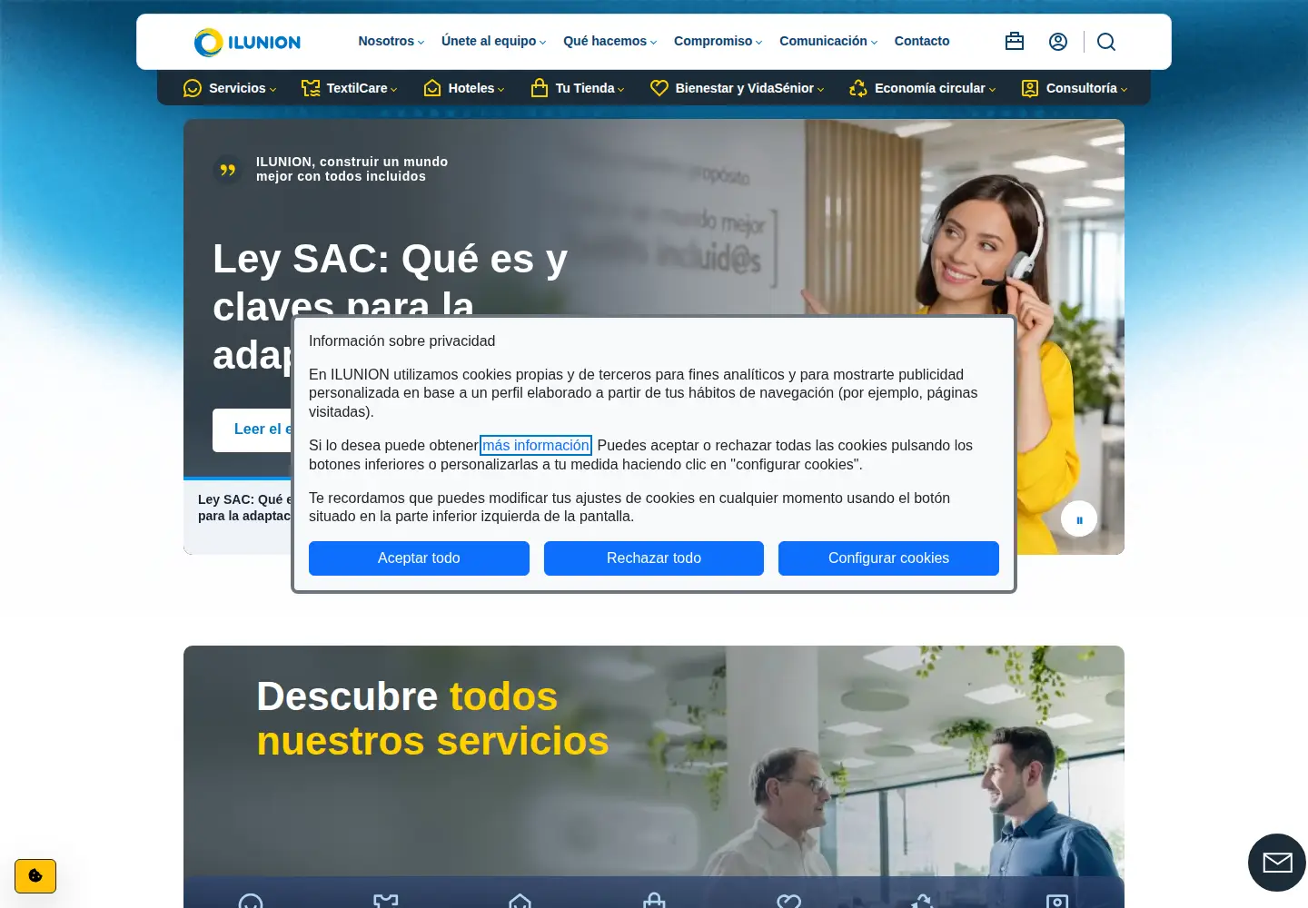 Screenshot of ilunion.com