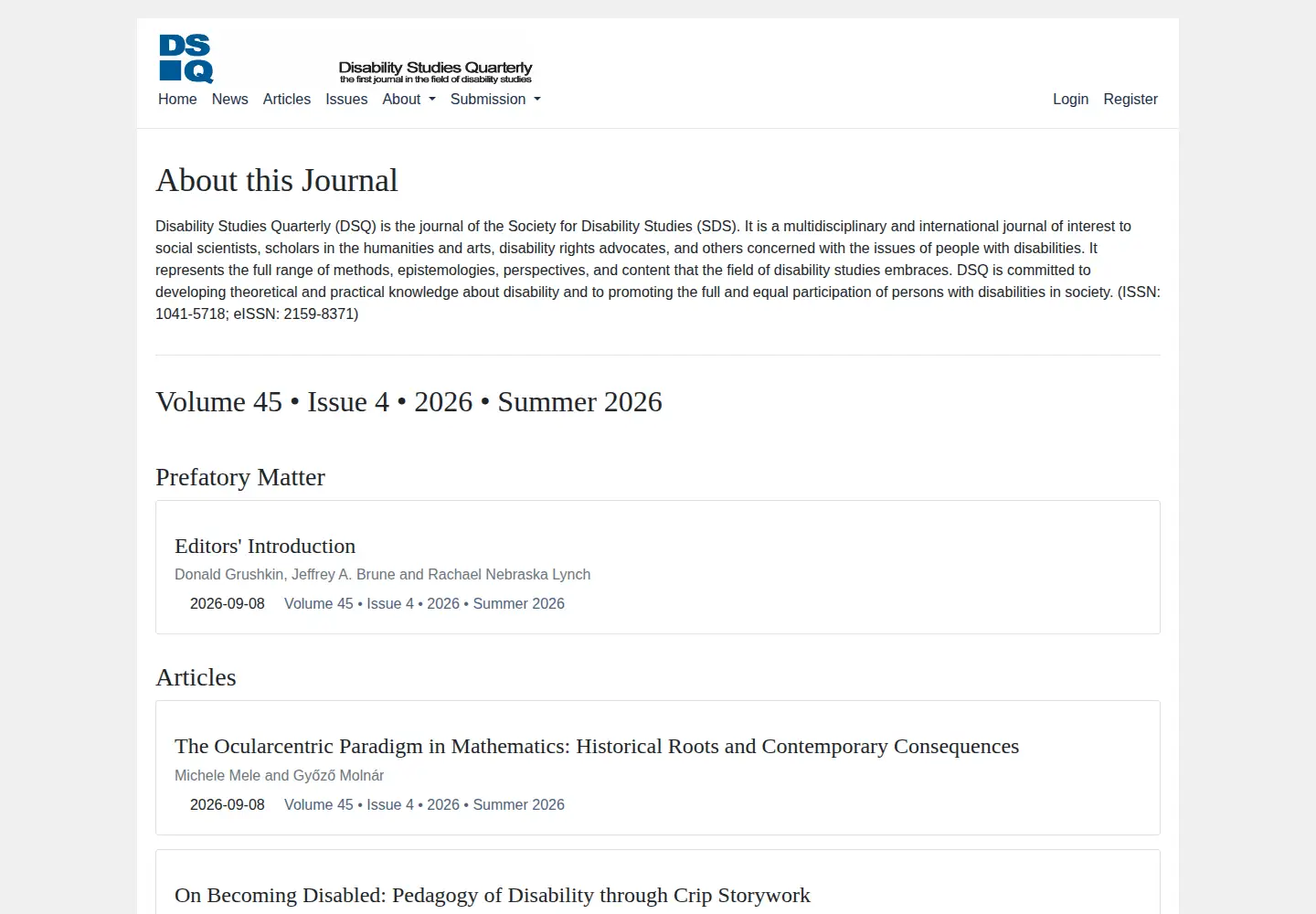 Captured homepage of dsq-sds.org in the current scan