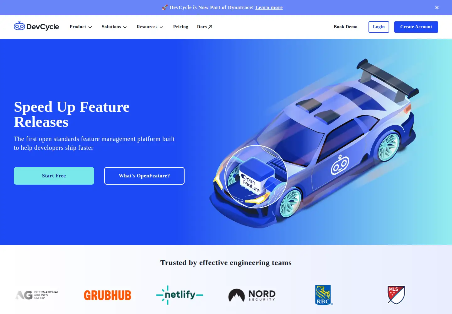 Screenshot of devcycle.com