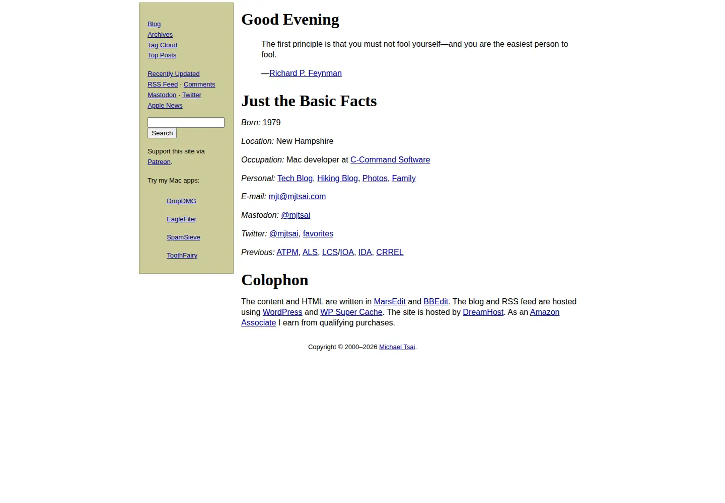 Screenshot of mjtsai.com