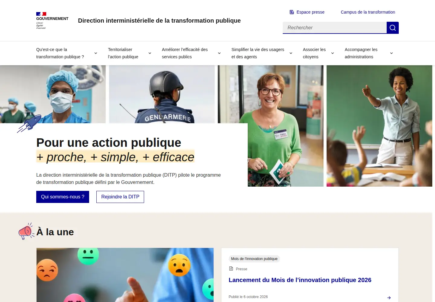 Screenshot of modernisation.gouv.fr