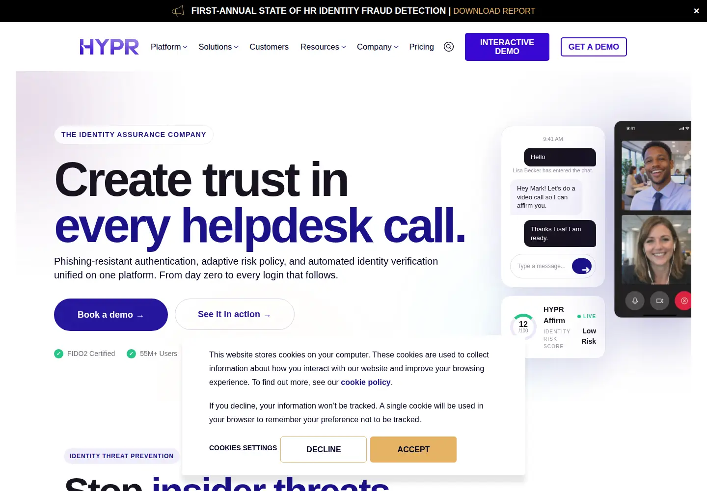 Screenshot of hypr.com