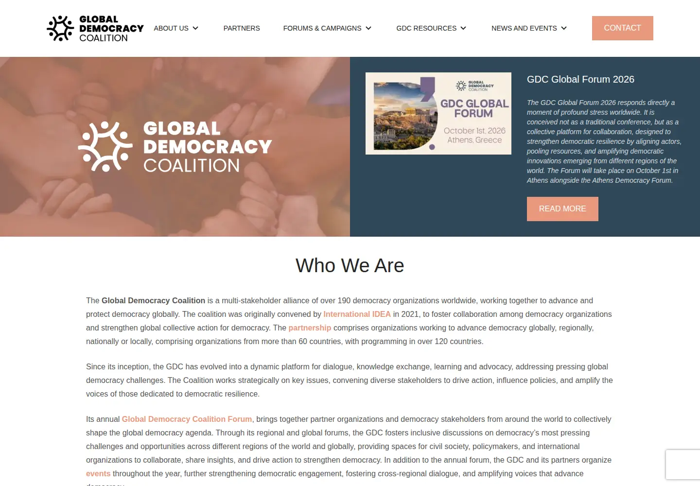 Screenshot of globaldemocracycoalition.org