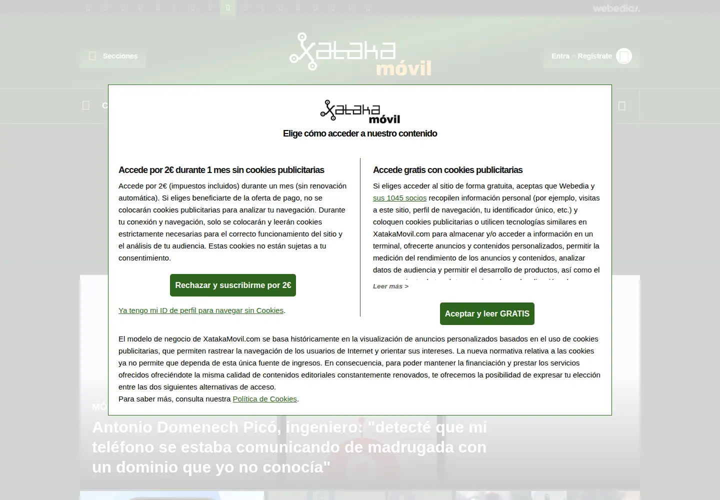Screenshot of xatakamovil.com
