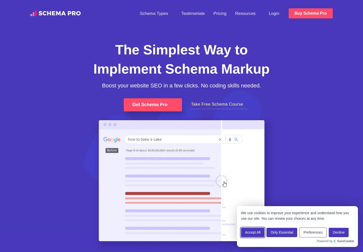 Screenshot of wpschema.com