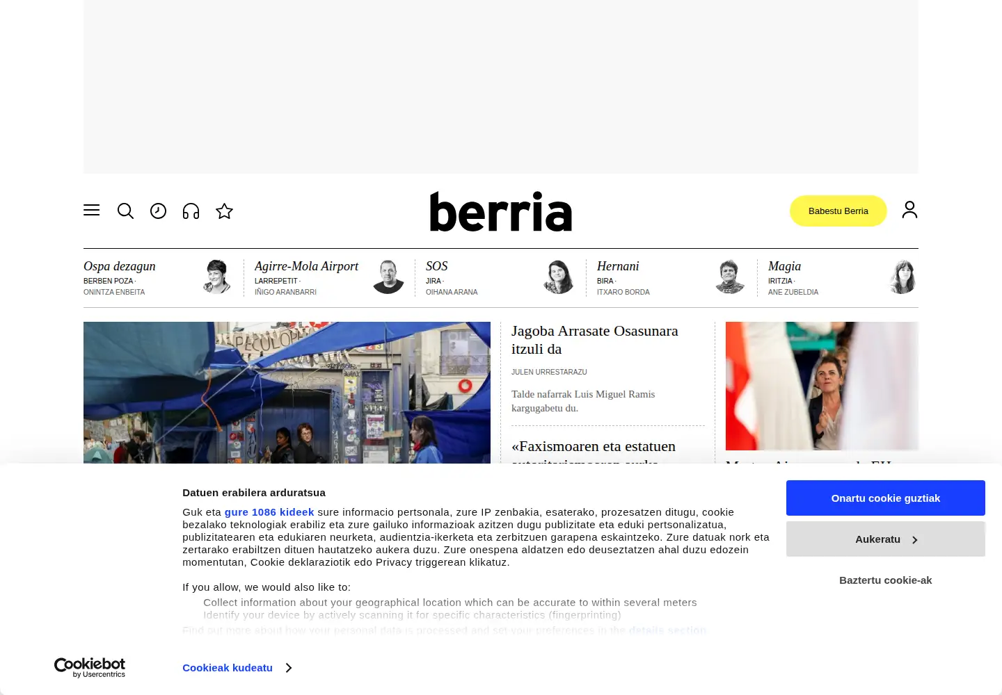 Screenshot of berria.eus