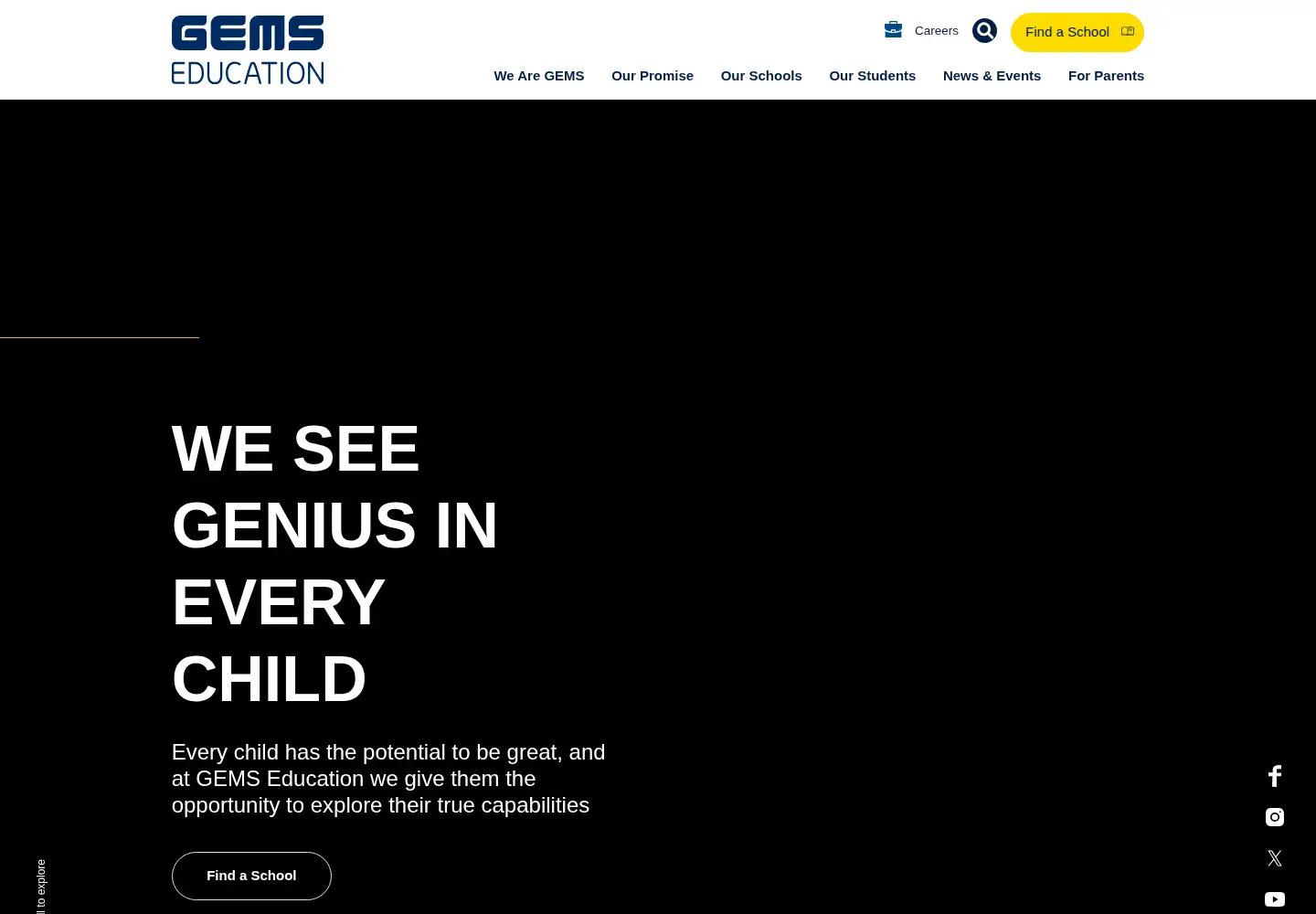 Screenshot of gemseducation.com