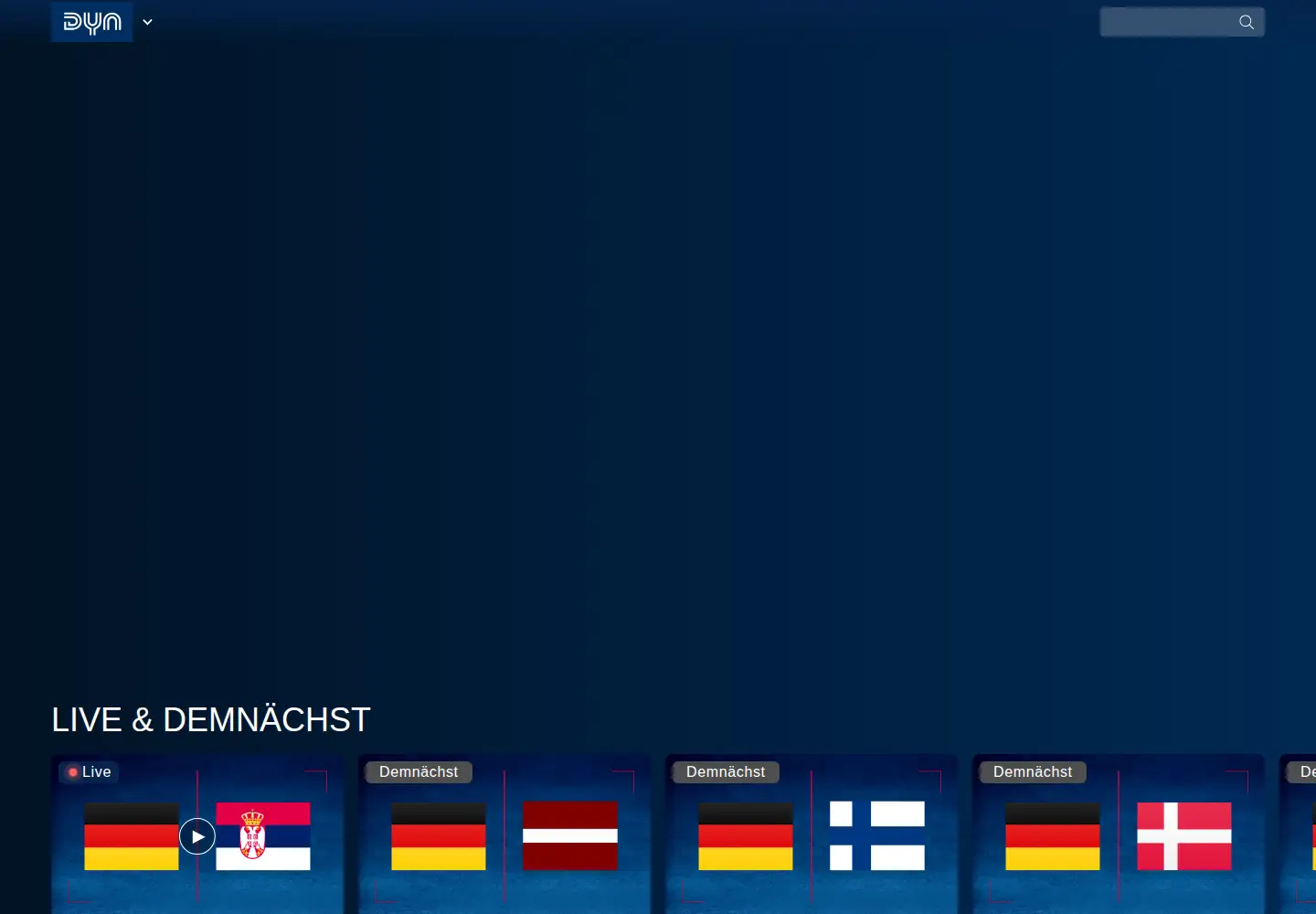 Captured homepage of dyn.sport in the current scan