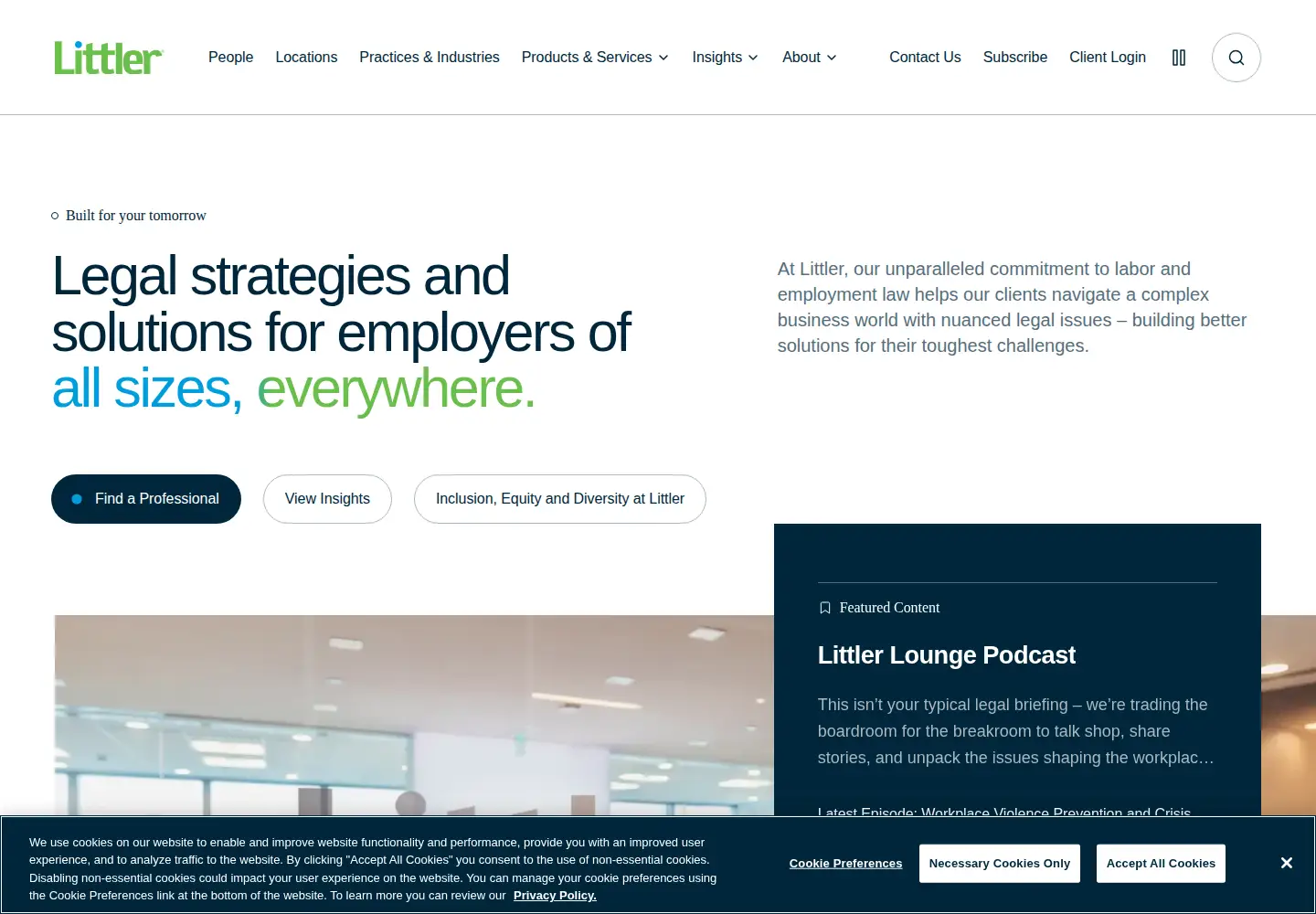Screenshot of littler.com