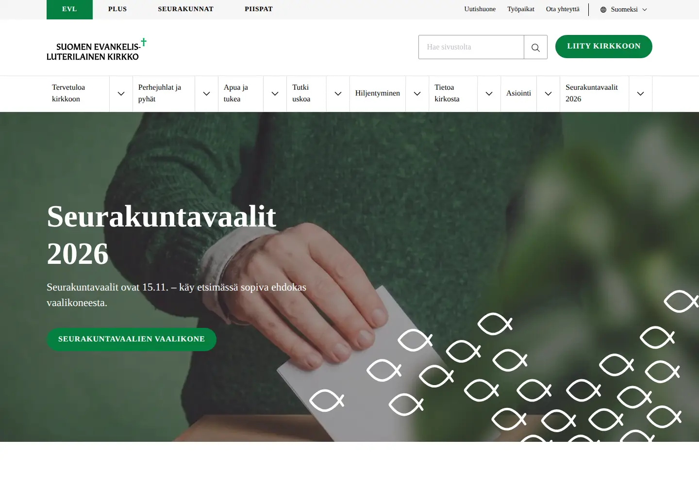 Screenshot of evl.fi