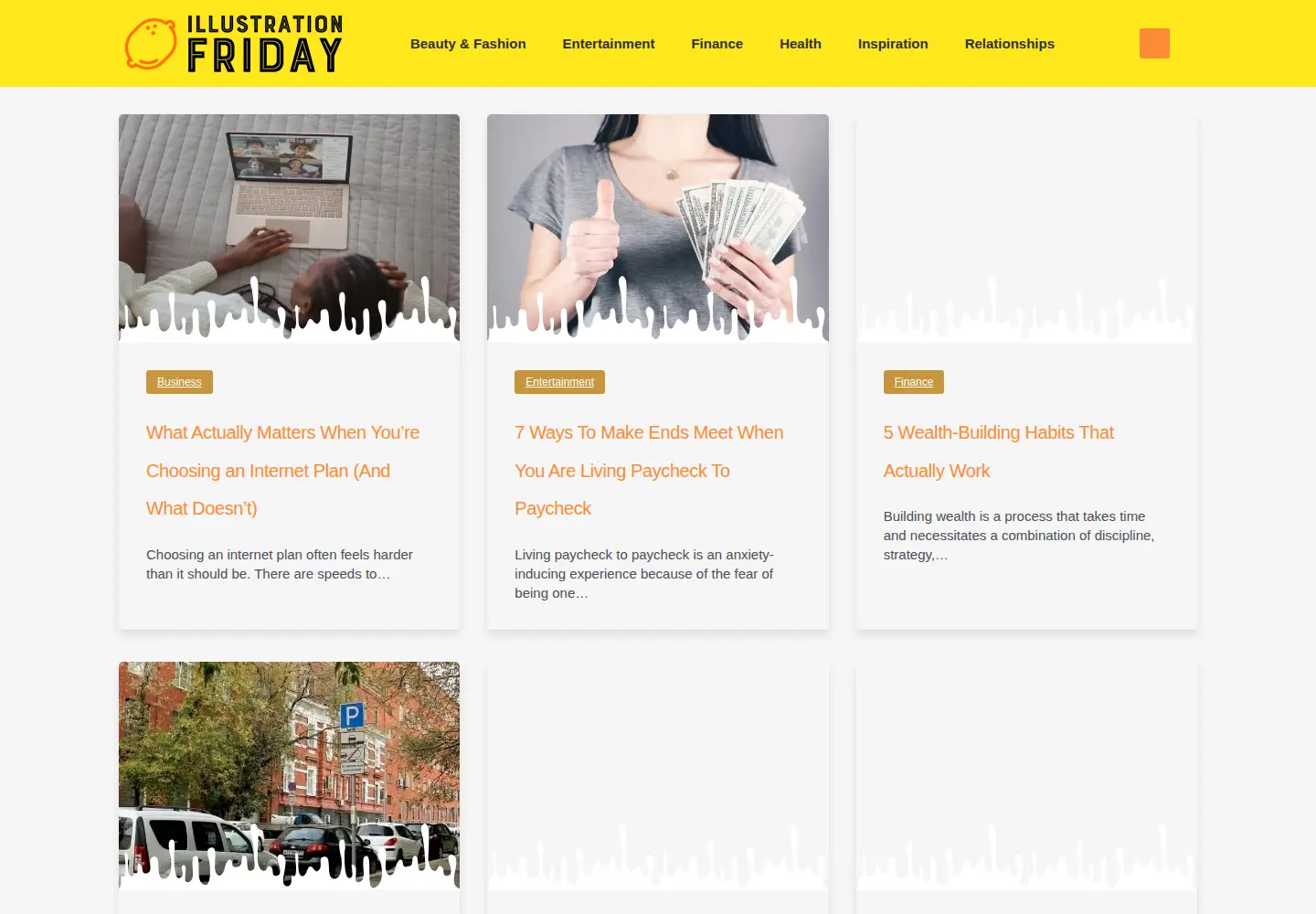 Screenshot of illustrationfriday.com