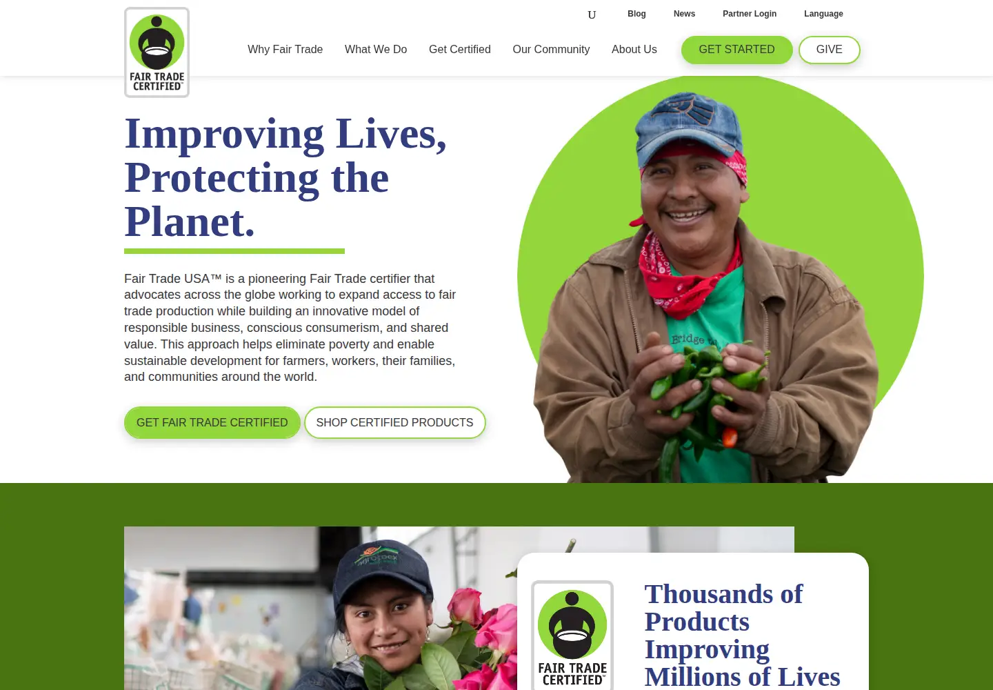 Screenshot of fairtradecertified.org