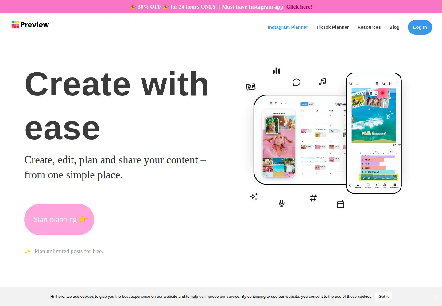 Captured homepage of thepreviewapp.com in the current scan
