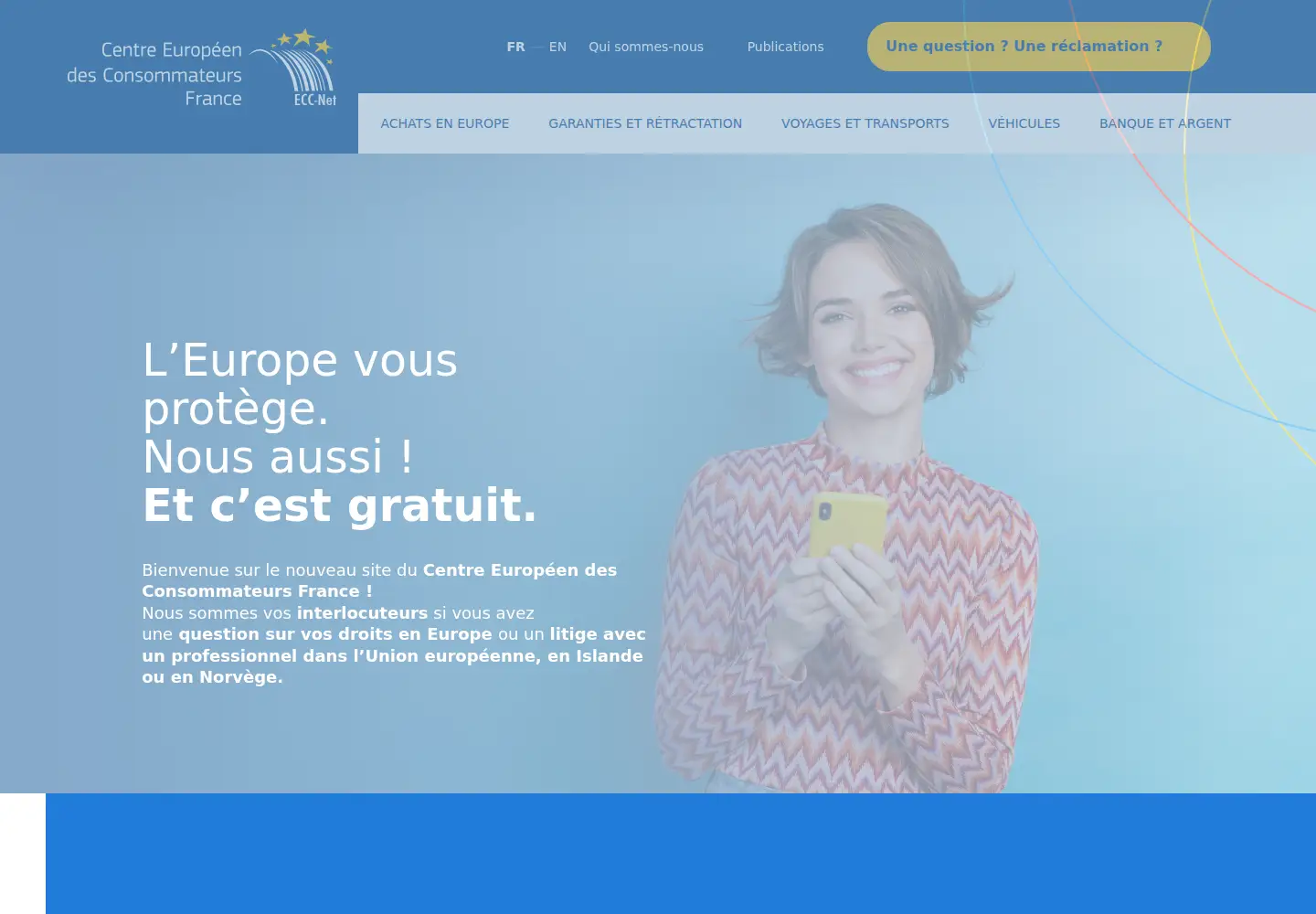 Screenshot of europe-consommateurs.eu