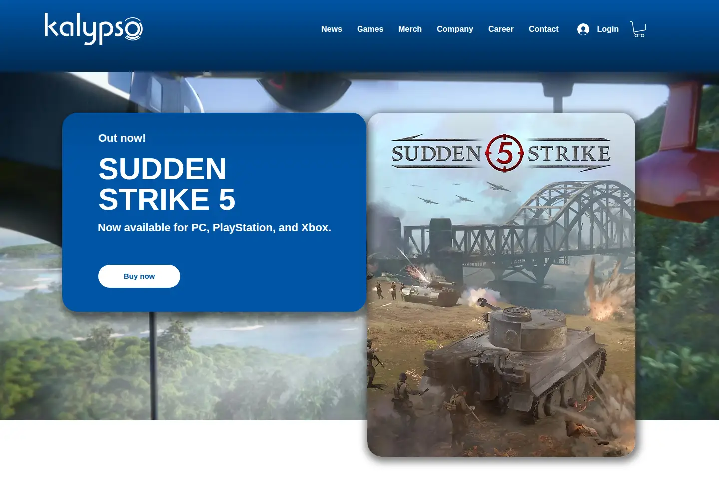 Captured homepage of kalypsomedia.com in the current scan