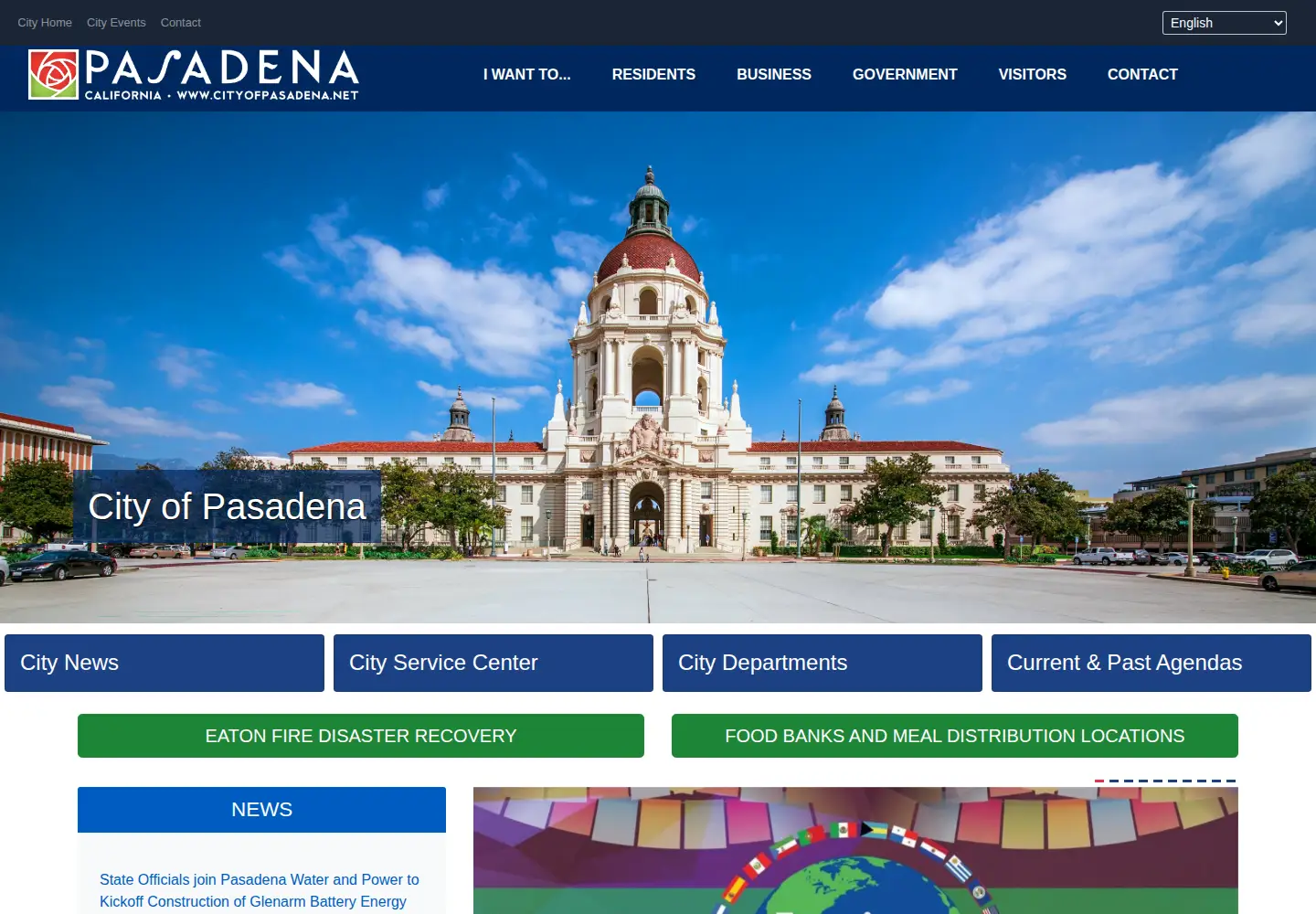 Screenshot of cityofpasadena.net
