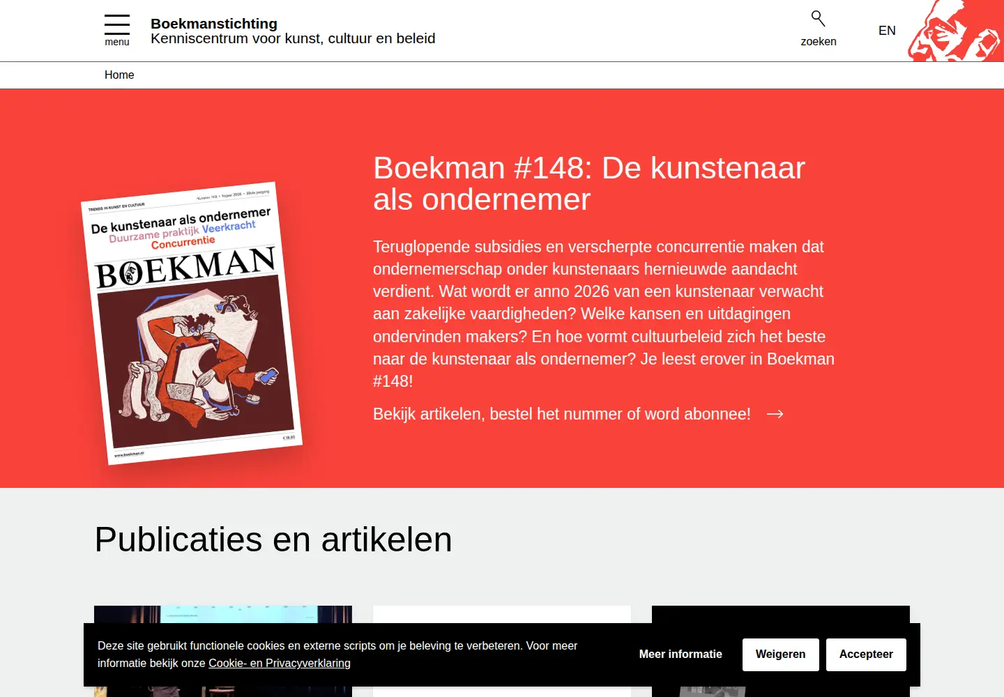 Screenshot of boekman.nl