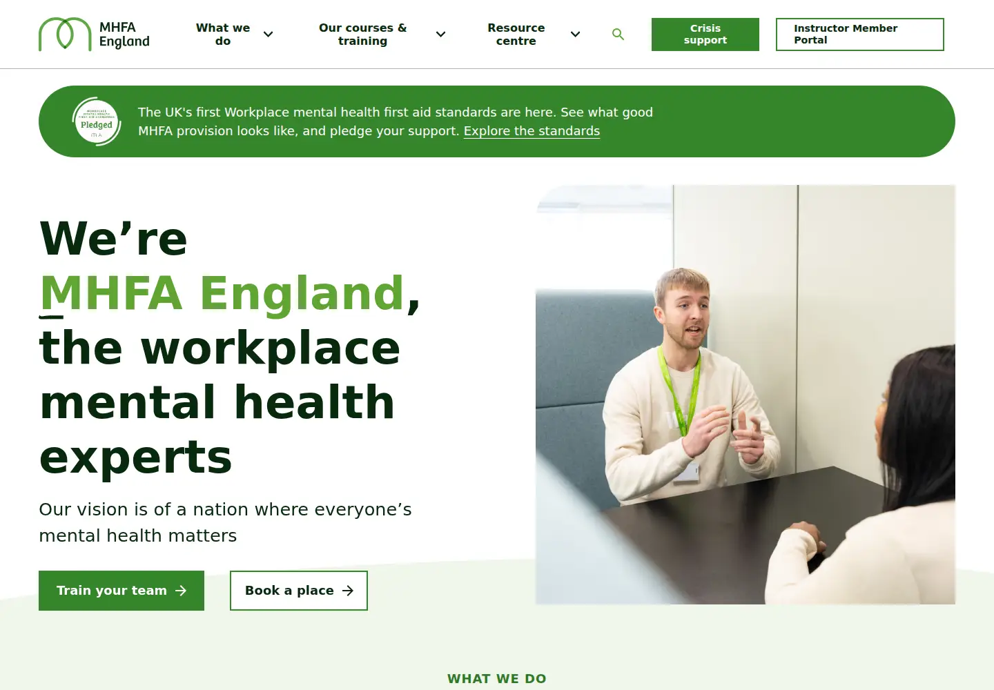 Screenshot of mhfaengland.org