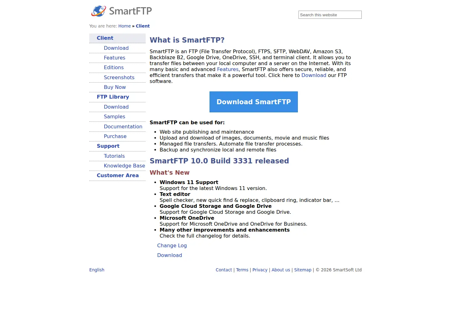 Screenshot of smartftp.com