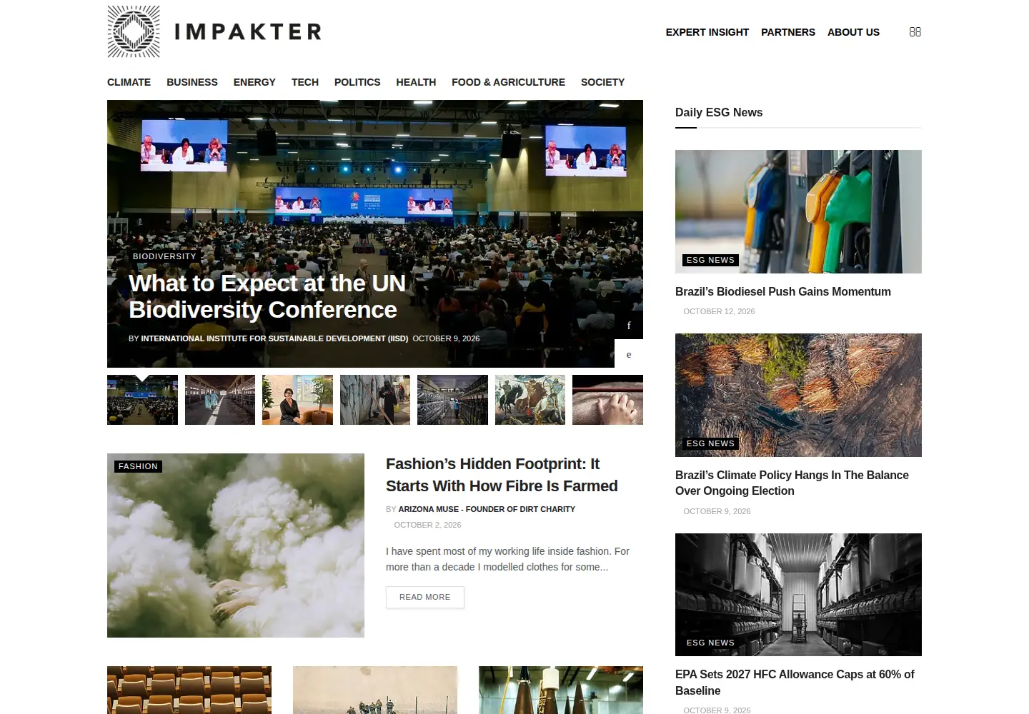 Screenshot of impakter.com