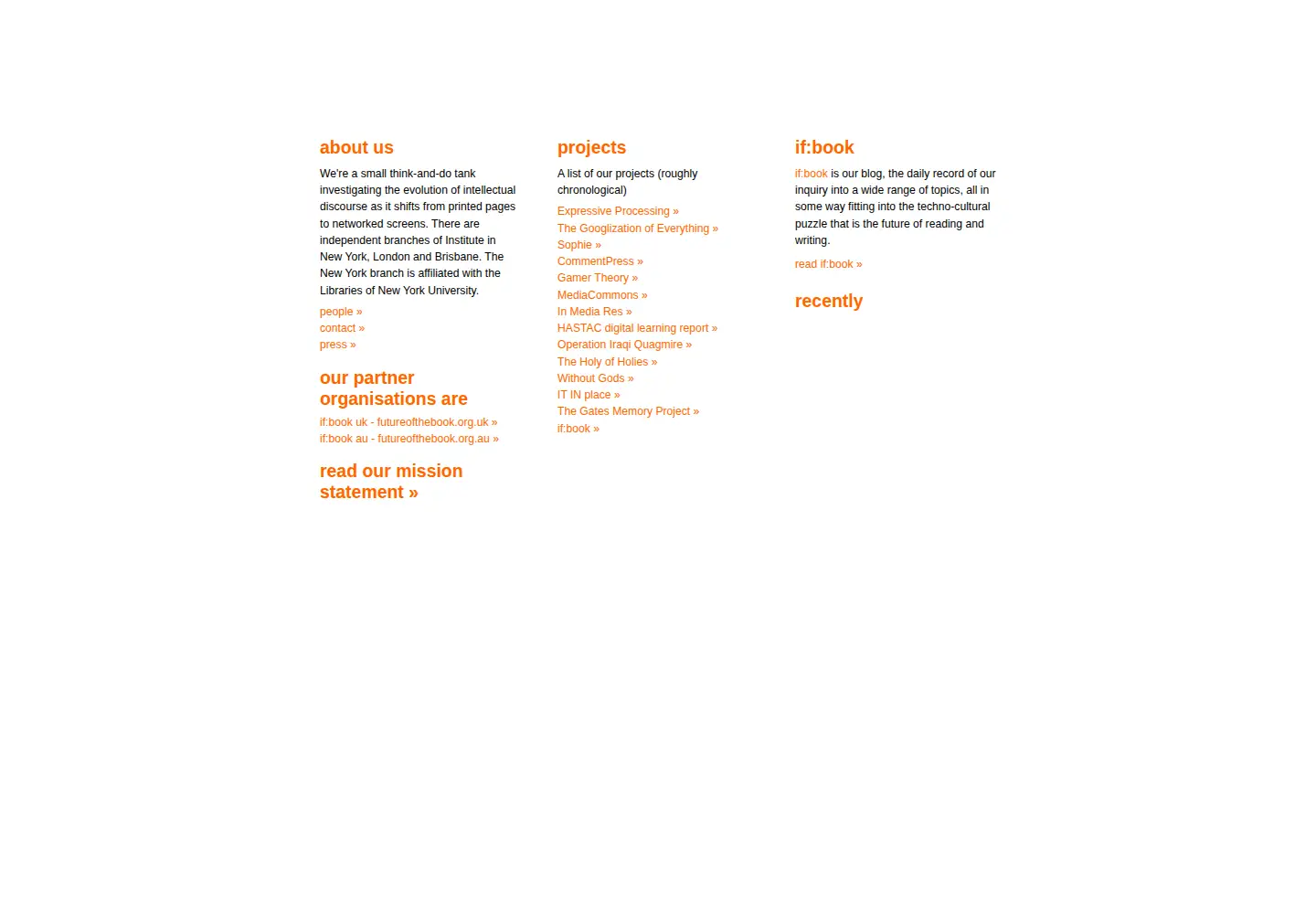 Screenshot of futureofthebook.org