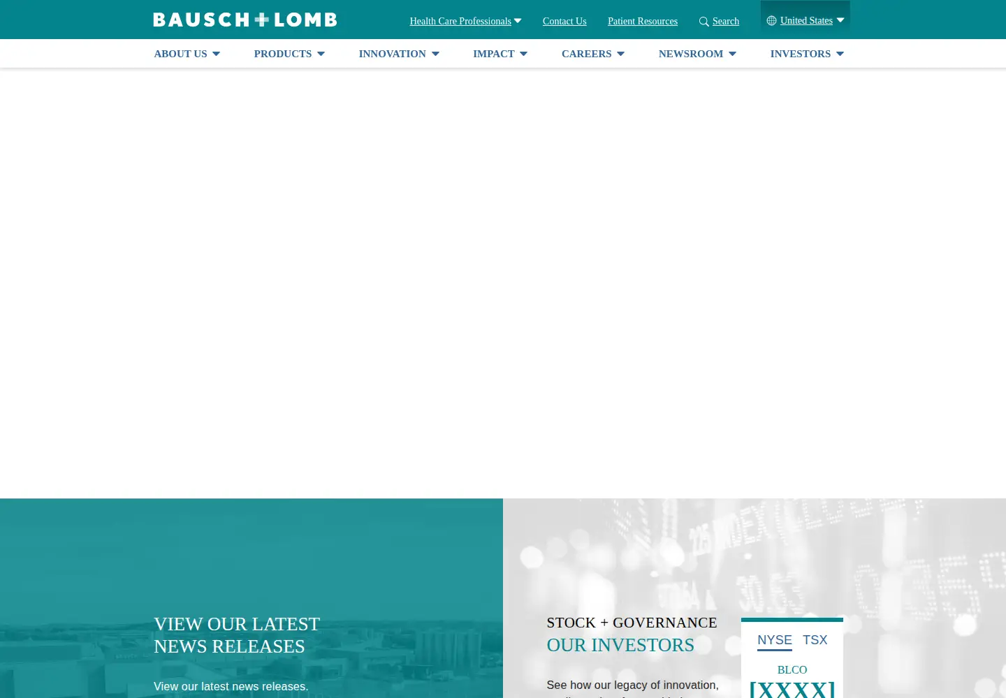 Screenshot of bausch.com